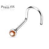 Piercing nez courbé 0.8mm 10 - Strass