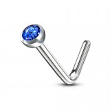 Piercing nez courbé 0.8mm 35 - Strass