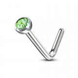 Piercing nez courbé 0.8mm 35 - Strass