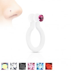 Faux piercing nez 10 - Flexible strass