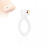 Faux piercing nez 10 - Flexible strass