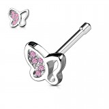 Piercing nez droit 0,8mm 77 - Papillon