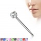 Fishtail argent strass 0.8mm