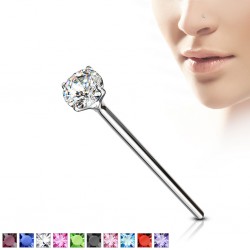 Fishtail argent strass 0.8mm