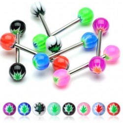 Piercing de langue UV 52 - Cannabis