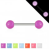 Piercing langue titane G23 fluo