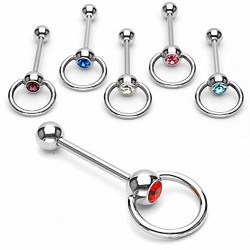 Piercing langue 41 - Esclave strass