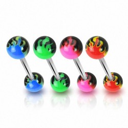 Piercing de langue UV 59 - Flamme
