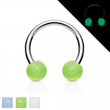Piercing fer à cheval 16 - Fluorescent boules