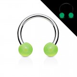 Piercing fer à cheval 16 - Fluorescent boules