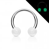 Piercing fer à cheval 16 - Fluorescent boules