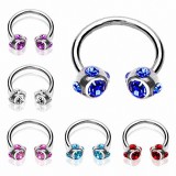 Piercing fer à cheval 74 - Multistrass