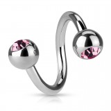 Piercing micro-spirale 12 - Strass