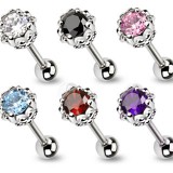 Piercing langue 83 - Zirconium deluxe