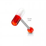 Piercing langue coquine 09 - Pilule acrylique