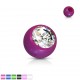 Boule UV unicolore avec strass 1,6mm