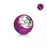 Boule UV unicolore avec strass 1,6mm