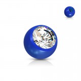Boule UV unicolore avec strass 1,6mm