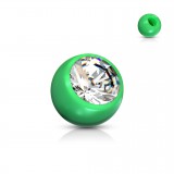 Boule UV unicolore avec strass 1,6mm