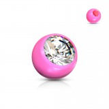 Boule UV unicolore avec strass 1,6mm