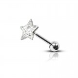 Piercing langue 61 - Multistrass étoile