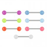 Piercing langue titane G23 fluo