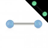 Piercing langue titane G23 fluo