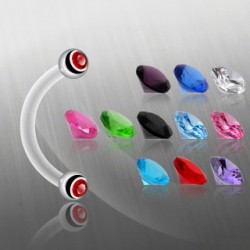 Piercing arcade 37 - PTFE strass