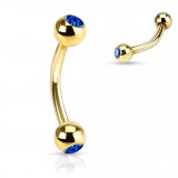 Piercing arcade plaqué-or 07 - Strass