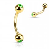 Piercing arcade plaqué-or 07 - Strass