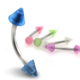 Piercing pour arcade acry 13 - Fluorescent pointes 4mm