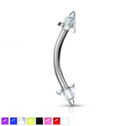 Piercing pour arcade acry 06 - UV unicolore pointes