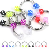 Piercing fer à cheval 26 - UV dés