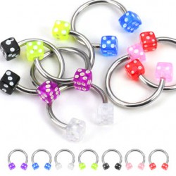 Piercing fer à cheval 26 - UV dés