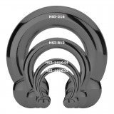 Piercing fer à cheval PVD black-line boules 2 à 6mm