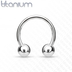 Piercing fer à cheval titane G23 boules