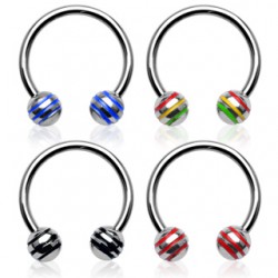 Piercing micro-circulaire 12 - Acier boules striées