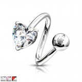 Piercing spirale 27 - Coeur