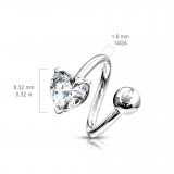 Piercing spirale 27 - Coeur