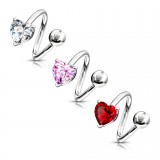 Piercing spirale 27 - Coeur