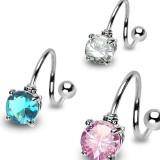 Piercing spirale 29 - Cristal rond
