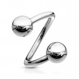 Piercing spirale boules en titane G23