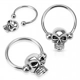 Piercing anneau 1,6mm 94 - Tête de mort