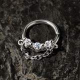 Piercing micro-bcr 168 - Chaînette trois strass