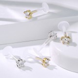 Piercing micro-labret PTFE OR-14k étoile cristal