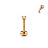 Piercing micro-labret 45 - PVD strass trans