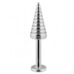 Piercing micro-labret 43 - Pointe escalier