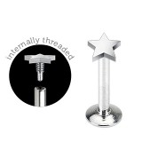 Piercing micro-labret 15 - étoile screw in
