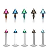 Piercing micro-labret 32 - PVD pointe screw in