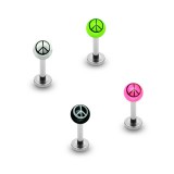 Piercing micro-labret UV 51 - Peace and love